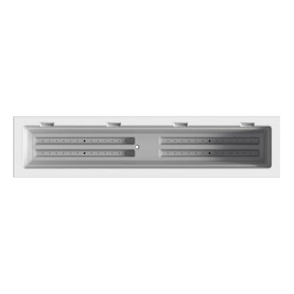 Mayne Fairfield 4ft Window Box - White - Durable Self Watering Resin Planter with Wall Mount Brackets, Plastic (5823-W) - color: White, size: 48in