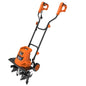 GARCARE 15A Corded Tiller Cultivator – 18" Width, 6 Steel Tines Rototiller