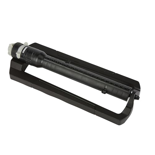 Strongway Turbo Oscillating Adjustable Sprinkler, 18 Nozzles, 35 Ft. Diameter Coverage, 3/4 in. Connection, Adjustable Width and Range, Rectangular Pattern, for Lawn, Garden and Yard