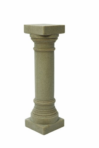 Emsco Group 2300-1AZ Greek Column Statue – Natural Sandstone Appearance – Made of Resin – Lightweight – 32” Height - color: Sandstone, style: Greek Column