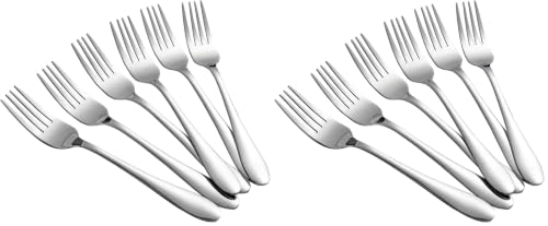 Aebeky 12-Piece Stainless Steel Dessert Forks,Salad Forks Set,6.7-Inch (Pack of 2) - size: 6.7-Inch (Pack of 2)