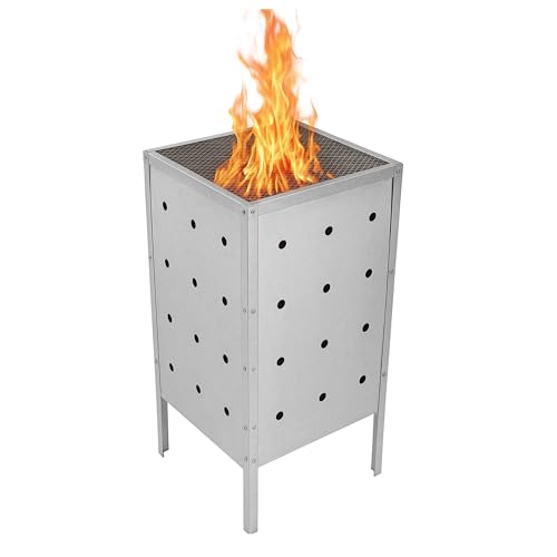 31.7-Gallon Burn Barrel for Outdoor Waste 29 x 16 inches