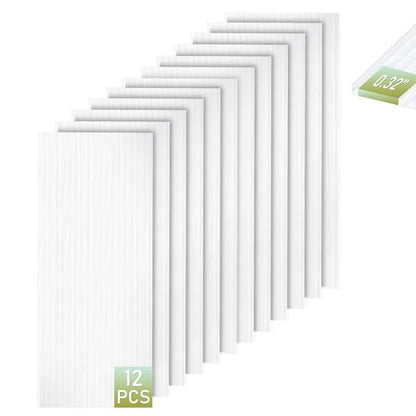 Bezseller 12 Pcs 5'x2' Polycarbonate Greenhouse Panels, Translucent White - color: Transparent, size: 0.32"丨12 Pcs