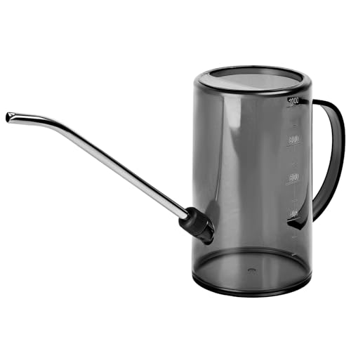 Plastic Watering Can - with Long Spout - 1/4 Gallon - 34 Oz - Grey - color: Gray