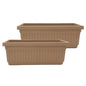 The HC Companies Venetian Window Planter Box, 24 Inch, Sandstone, 2-Pack - color: Sandstone, size: 24", style: Pack of 2