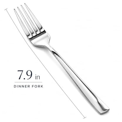 SANTUO 8-Piece Dinner Fork Set, Stainless Steel Forks, Mirror Polished Dishwasher Safe Table Forks for Home Kitchen Apartment Restaurant and Daily Meals - size: 7.9 Inches Dinner Fork 8pcs