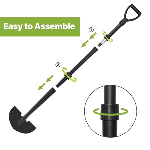 Edger Lawn Tool, Manual Half Moon Edger for Garden Border, Hand Lawn Edging Tool with D-Grip, 41-inch Long Handle Lawn Edger for Grass, Sidewalk, Yard