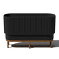 Veradek Demi Series Raised Long Planter - Wide Planter with Stand - color: Black/Brown, size: 30 inch