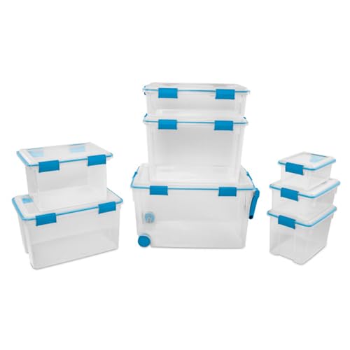 Sterilite Gasket Storage Box with Lids for Home & Office, 54 Quart, 12-Pack - size: 54 Quart, style: 12 Pack