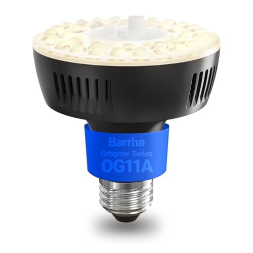 Barrina OG11A Grow Light Bulbs for Indoor Plant, 4000K 11W, 1 Pack, Black - color: 4000K-Black Cover, size: 11W-1 Pack