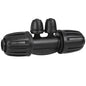 1/2 Inch To 1/4 Drip Irrigation Fittings - 8 Pack Drip Line Irrigation 1/2'' to 1/4'' Barbed Tee Adapter Anti-Drop Lock Nut Barbed Reducer 4 Way Connectors for Drip Irrigation System - size: 1/2" 4 Way Tee