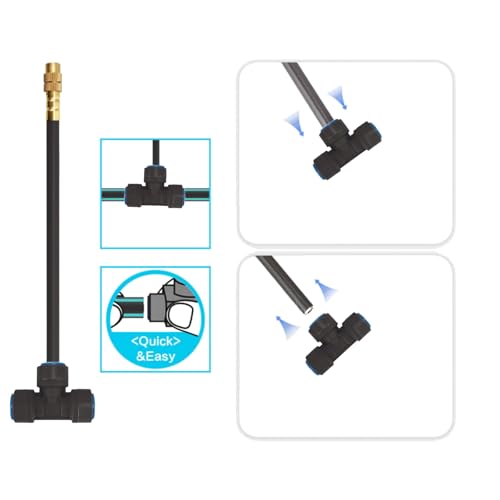 New drip Irrigation kit, Automatic Garden Watering System, Quick Connector and 360-degree Bending Dropper atomizing Copper Nozzle, Garden Plant Lawn Courtyard Watering System. (82FT) - size: 82FT