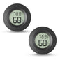 Atogou 2-Pack Mini Hygrometer & Thermometer, Indoor Digital Humidity Meter - color: Black 2-pack