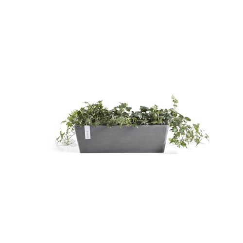 Ecopots Bruges Rectangular Flower Planter, Grey, 17.75" - color: Gray, size: 17.75"