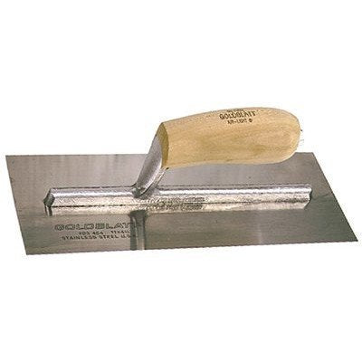 Goldblatt G03454 11-Inch Finishing Trowel Stainless Steel Wood Handle