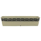 Classic Home and Garden Corinthian Resin Flower Pot Rectangle Planter, Concrete Grey, 18"