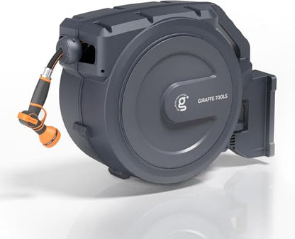 Giraffe Tools Retractable Garden Hose Reel Auto Rewind Wall Mount 5/8" 62FT - size: 5/8''62ft