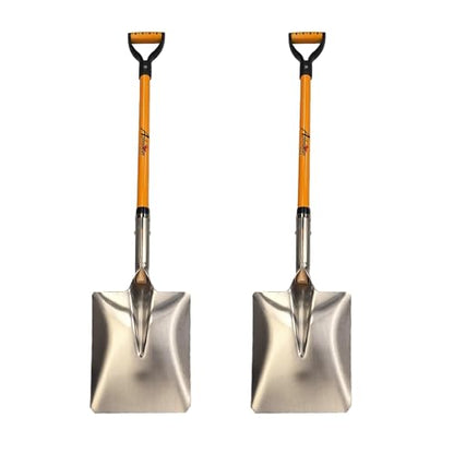 Ashman Snow Shovel with Large Scoop and Heavy Duty Handle (2 Pack) - size: 2 Pack, style: Snow Shovel