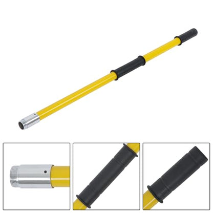 27FT Extendable Pole Saw, Manual Branch Trimmer with Long Handle - size: 27FT Yellow