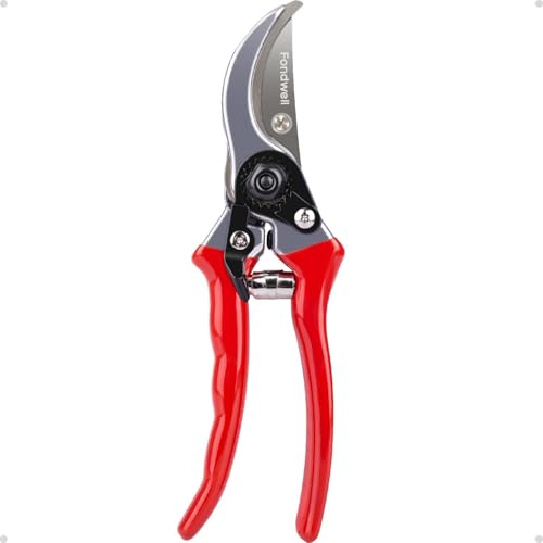 Fondwell 8.5" Professional Hand Pruners Bypass Pruning Shears for Gardening