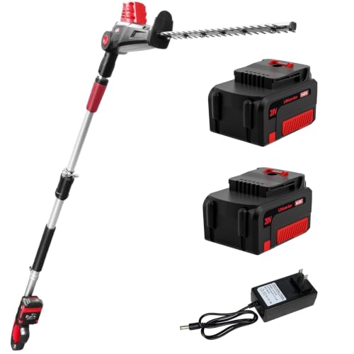 MZK 20V 23-Inch Cordless Hedge Trimmer with 2 x 4Ah Batteries - size: 23 inch