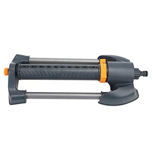 20‑Hole Garden Sprinkler Metal Base Lawn Rotating Oscillating Sprinkler Adjustable Spray Angle