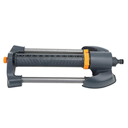 20‑Hole Garden Sprinkler Metal Base Lawn Rotating Oscillating Sprinkler Adjustable Spray Angle
