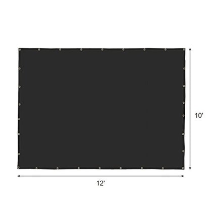 Agfabric 70% Sunblock Shade Cloth with Grommets for Garden Patio 10’ X 12’, Black - size: 10 x 12 ft - 70%
