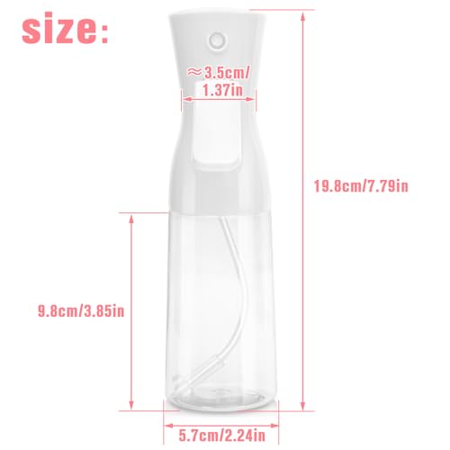 Continuous Spray Bottle,Hair Spray Bottle,Plants Water Spray Mist Bottle,Ultra-Fine Spray Bottle for Hair,Skincare, Plant Care, Pet Grooming, Cleaning(White) - color: White-1 Pcs, size: 6.8 Ounces