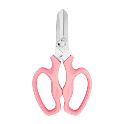 Pink Stainless Steel Floral Shears with Integrated Stab Remover - style: Pink