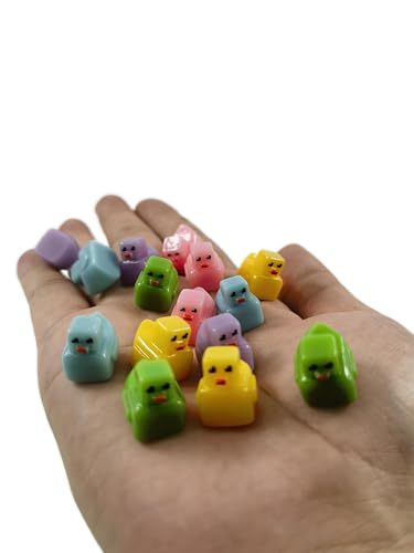 EMiEN 15 PCS Little Duck 5 Colors Pixel Grid Square Duck - color: 15 Pcs Pixel Duck