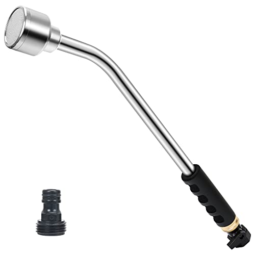 STYDDI Soft Rain Watering Wand with Shut Off Valve, Gentle Watering Wand