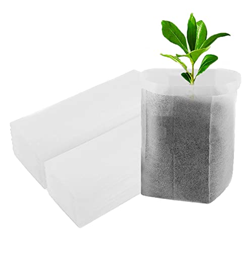 200Pcs Nursery Growing Bags, 5.8"x5" Small Grow Bag for Plants, Fabric Plant pots, Potato, Flower, Tomato Solid Seed Starter - size: 200pcs 5.8"x5"