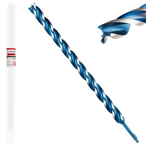1" x 24" Wood Auger Drill Bits, 3-Flute Hex Shank - size: 1" x 24"