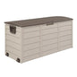 VINGLI 75 Gallon Weatherproof Outdoor Storage Box, Brown - color: Brown