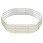 48" Diagonal,17" Tall Steel Hexagon Raised Garden Bed/ Planter Box White - color: Cream White, size: 4FT X 1FT