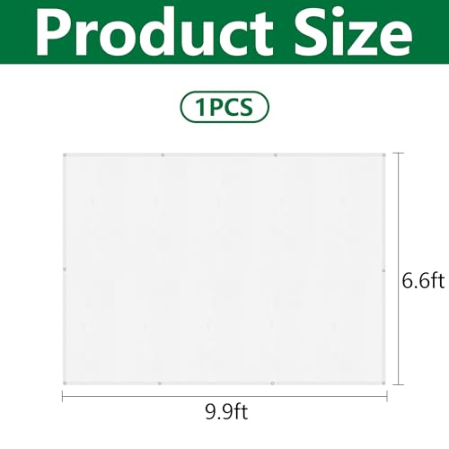 9.9 x 6.6 Ft Plant Sun Shade Cloth, 60% Shading White Sun Protection Net - color: 2x3m