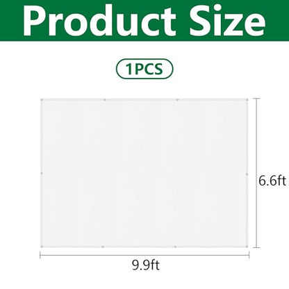 9.9 x 6.6 Ft Plant Sun Shade Cloth, 60% Shading White Sun Protection Net - color: 2x3m