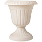 Arcadia Garden Products PL00BG Classic Traditional Plastic Urn Planter, 16” x 18”, Beige - color: Beige, size: 16" x 18"