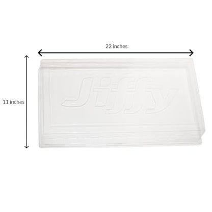 Jiffy Plant Germination Dome - Clear Humidity Cover, Lightweight - 21 x 11 in - 2 in Tall - Plastic - style: 10 Domes