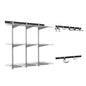 Rubbermaid 25-Piece Fasttrack Garage Storage System Kit for Garage Organization - size: 3 Rails, 7 Hooks, 3 Shelves