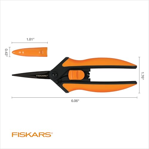 Fiskars 6" Non-Stick Pruning Snips, Resin-Resistant Garden Scissors, 2-Pack - style: Non-Stick Snips (2-Pack)