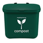 Small Green Compost Bin Container for Hanging on Kitchen Trash Container - size: Qty 1 Compost Green