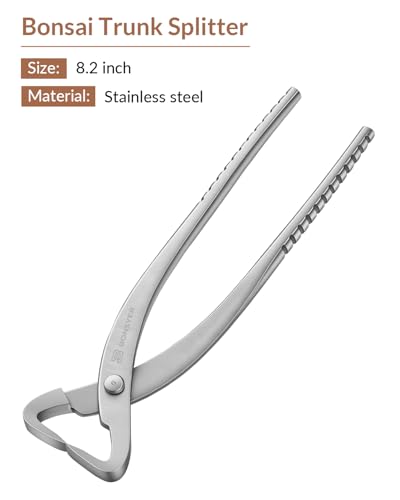 Bonsai Tool Set 6PCS with Wood Box, Stainless Steel Bonsai Tools