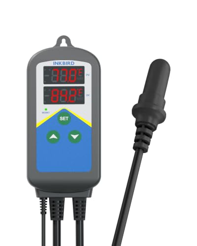 Inkbird Aquarium Heater with Probe Thermostat Fish Ornamental Shrimp Reef Tanks 24 Hours Double Time with Day Night Automatic Temperature Controller - size: ITC-306T (with Aquarium Probe)