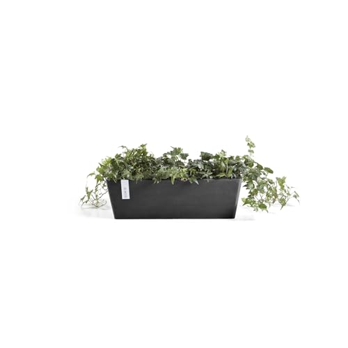 Ecopots Bruges Rectangular Flower Planter, Dark Grey, 17.75" - color: Dark Grey, size: 17.75"