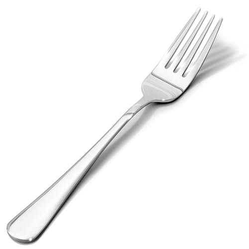 HIKAA 12-Piece Dinner Forks Set, 8-Inch 18/10 Stainless Steel Forks, Mirror Polished Dishwasher Safe Silverware Forks for Home, Restaurant, Party - size: 12-Piece, style: DINNER FORKS