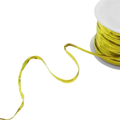 100 Yards Metallic Twist Ties Roll, 4mm, Gold - color: Gold