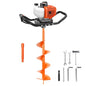 NEO-TEC 63CC Post Hole Digger Gas Powered, Earth Auger with 8" Bit & 8" Ext - size: 63CC+8"+1 Extension