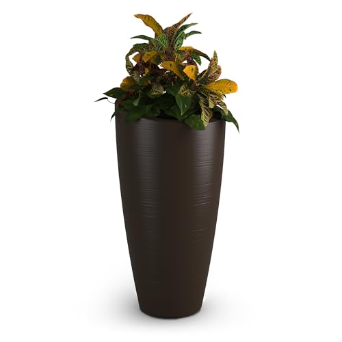 Mayne Modesto 32in Tall Round Modern Planter, Espresso - color: Espresso, size: 32 Inch